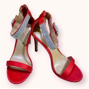 Christian Siriano Red Jeweled Pumps Size 6